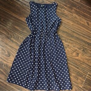 Vintage My Michelle Navy Polka Dot Dress